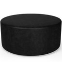 Ver imagem 1 de Puff Redondo Orgânico para Living 90cm Lola W01 Couríssimo Preto Brilho - Lyam Decor