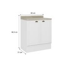 Ver imagem 2 de Balcão de Cozinha com 2 Portas 80cm MDF Milla Móveis Carraro