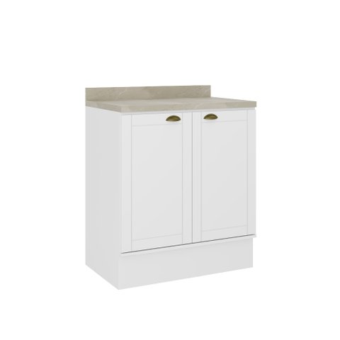 Balcão de Cozinha com 2 Portas 80cm MDF Milla Móveis Carraro