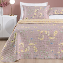 Ver imagem 1 de Colcha Queen Size Babado Florença Bordado Dupla Face 200 Fios Bouti:lilas
