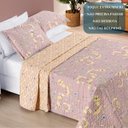 Ver imagem 5 de Colcha Queen Size Babado Florença Bordado Dupla Face 200 Fios Bouti:lilas