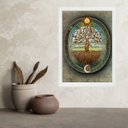 Ver imagem 1 de Quadro Decorativo Místico Árvore da Vida 24x18cm:madeira Preta