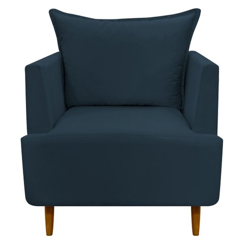 Poltrona Decorativa para Sala Recepção Escritório Consultório Reforçada Eliza Tecido Suede