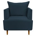 Ver imagem 1 de Poltrona Decorativa para Sala Recepção Escritório Consultório Reforçada Eliza Tecido Suede