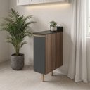 Ver imagem 5 de Balcão com Tampo 1 Porta MDF 20 cm Kali 1679622 Carvalho Toq Chumbo Nicioli