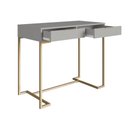 Ver imagem 4 de Aparador Escrivaninha Industrial 91cm C/ 2 Gavetas Pés Metal Cor:champagne com Arenas