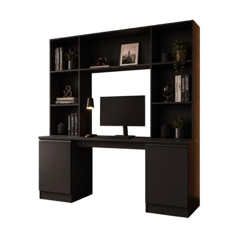 Mesa para Computador e Escritório Smart Multimóveis 2 Portas 5 Prateleiras Home Office MP6104