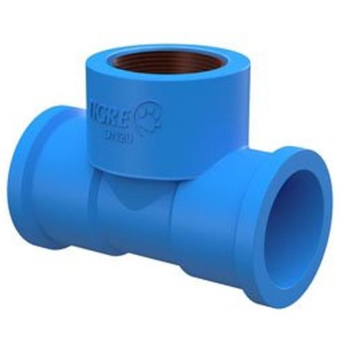 Tê de Redução 90º Graus Soldável com Bucha de Latão na Bolsa Central 32mmx3/4"" - 35308385 - Tigre T