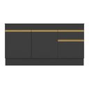 Ver imagem 5 de Balcão Cozinha com Rodapé Gabinete Pia 150 cm 3 Portas 1 Gaveta Veneza GB Multimóveis MP2107