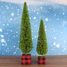 Kit 2 Mini Árvores De Natal Topiárias Minimalistas 40 e 54cm - 4