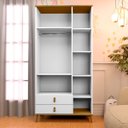 Ver imagem 4 de Kit Luxo Jujuba Cômoda Guarda Roupas Elegante Mdf Resistente:branco