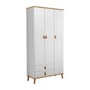 Ver imagem 2 de Kit Luxo Jujuba Cômoda Guarda Roupas Elegante Mdf Resistente:branco