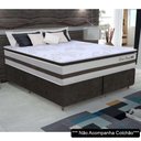Ver imagem 2 de Base Para Cama Box Casal Bipartido 158cm Suede Liso Love Story Hf Marrom- Gazin