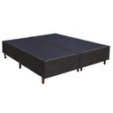 Ver imagem 1 de Base Para Cama Box Casal Bipartido 158cm Suede Liso Love Story Hf Marrom- Gazin