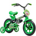 Ver imagem 3 de Bicicleta Infantil Aro 12 Cebolinha Freio a Tambor com Garrafinha Preto Verde Track & Bikes