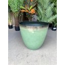 Ver imagem 4 de Vaso Para Plantas Grande Decorativo Sala Jardim Alto Brilho  e Leve 40cm (Liso/Verde-Piscina)
