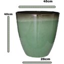 Ver imagem 1 de Vaso Para Plantas Grande Decorativo Sala Jardim Alto Brilho  e Leve 40cm (Liso/Verde-Piscina)