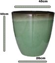 Ver imagem 1 de Vaso Para Plantas Grande Decorativo Sala Jardim Alto Brilho  e Leve 40cm (Liso/Verde-Piscina)