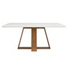 Mesa de Jantar Nikolas com Tampo Chanfrado 160x90 Freijó Off White Tana Decor - 1