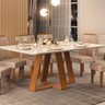 Mesa de Jantar Nikolas com Tampo Chanfrado 160x90 Freijó Off White Tana Decor - 2