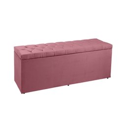 Recamier Baú 1,40m Madrid Suede Rosa Dal Poz Estofados - 4