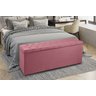 Recamier Baú 1,40m Madrid Suede Rosa Dal Poz Estofados - 1