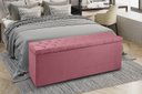 Ver imagem 1 de Recamier Baú 1,40m Madrid Suede Rosa Dal Poz Estofados