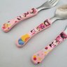 Conjunto de Talheres Minnie Rosa 3 Peças Garfo Faca Colher Inox Disney Infantil Simonaggio - 3