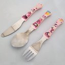 Ver imagem 6 de Conjunto de Talheres Minnie Rosa 3 Peças Garfo Faca Colher Inox Disney Infantil Simonaggio