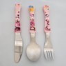Conjunto de Talheres Minnie Rosa 3 Peças Garfo Faca Colher Inox Disney Infantil Simonaggio - 2