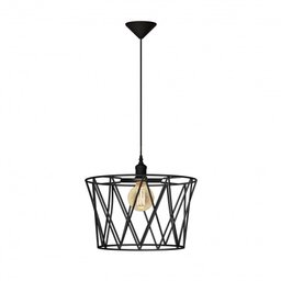 Pendente Onix Lustre de Teto Aramado Estilo Industrial Preto - 2