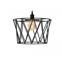 Pendente Onix Lustre de Teto Aramado Estilo Industrial Preto - 4