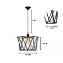 Ver imagem 5 de Pendente Onix Lustre de Teto Aramado Estilo Industrial Preto