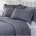 Ver imagem 3 de Kit Cobre Leito Dupla Face Micro Percal 200 Fios Solteiro com Porta Travesseiro:cinza-escuro