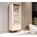 Ver imagem 1 de Cristaleira Louceira Sala de Jantar com Vidro Arumã MDF Design Moderno