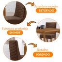 Ver imagem 6 de Mesa de Jantar Liz 120cm Mdf Canto Copo e com 4 Cadeiras Safira
