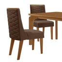 Ver mais imagens de Mesa de Jantar Liz 120cm Mdf Canto Copo e com 4 Cadeiras Safira