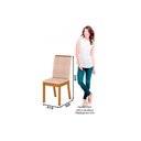 Ver imagem 3 de Sala de Jantar Completa Dora c/ Tampo Madeirado 90cm + 4 Cadeiras Isa Nature/Veludo Light Linho -