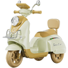Mini Lambreta Eletrica Infantil Shiny Toys Scooter 6v Bege - 1