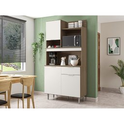 Kit Cozinha Compacta 3 Portas MDF 15007 Julia Carvalho Off White PLN - 6