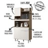 Kit Cozinha Compacta 3 Portas MDF 15007 Julia Carvalho Off White PLN - 5