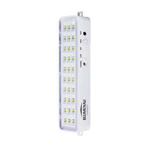 Kit 3 Luminárias de Emergência Blumenau 30 Leds Recarregável Bivolt