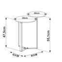 Ver imagem 5 de Mesa Lateral para Sala de Estar 2 em 1 Pés Metálicos Dari A03 Hanover Preto - Lyam Decor