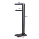 Ver imagem 4 de Papeleira Vertical Piso 1 Rolo Porta Papel Higiênico 50cm Banheiro Aço Inox Black Matte Stainless