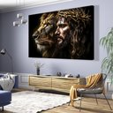 Ver imagem 1 de Quadro Decorativo Leão de Judá Jesus Cristo Sala Quarto Casa Escritório