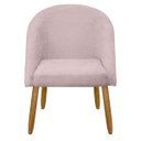 Ver imagem 2 de Banqueta Poltrona Lua Bouclê Ideal para Sala Penteadeira ou Salão:rosa Bebê