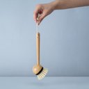 Ver imagem 4 de Escova de limpeza redonda com cabo longo de bambu - Oikos