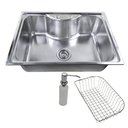 Ver imagem 1 de Cuba Inox Gourmet Fabrinox 65cm polida, cesto e dosador
