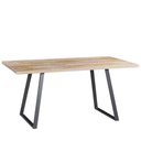 Ver imagem 1 de Mesa Sala de Jantar Cozinha Ogleary 220cm Grafite Madeira Maciça Driftwood - Gran Belo