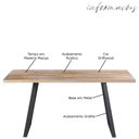 Ver imagem 2 de Mesa Sala de Jantar Cozinha Ogleary 220cm Grafite Madeira Maciça Driftwood - Gran Belo